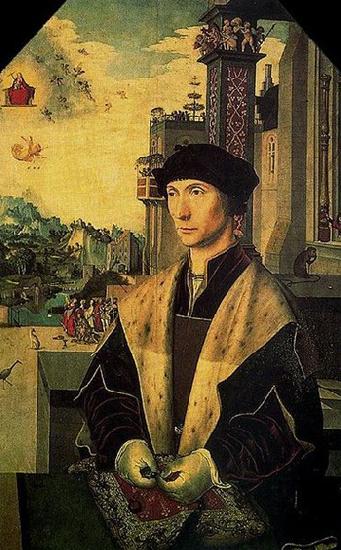 Jan Mostaert Portret van ridder Abel van Coulster France oil painting art